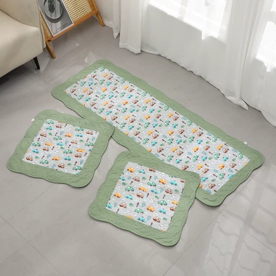 Multi-function pad | Bedside Mat, Home Wholesale - green-edge-printed-mat-50135