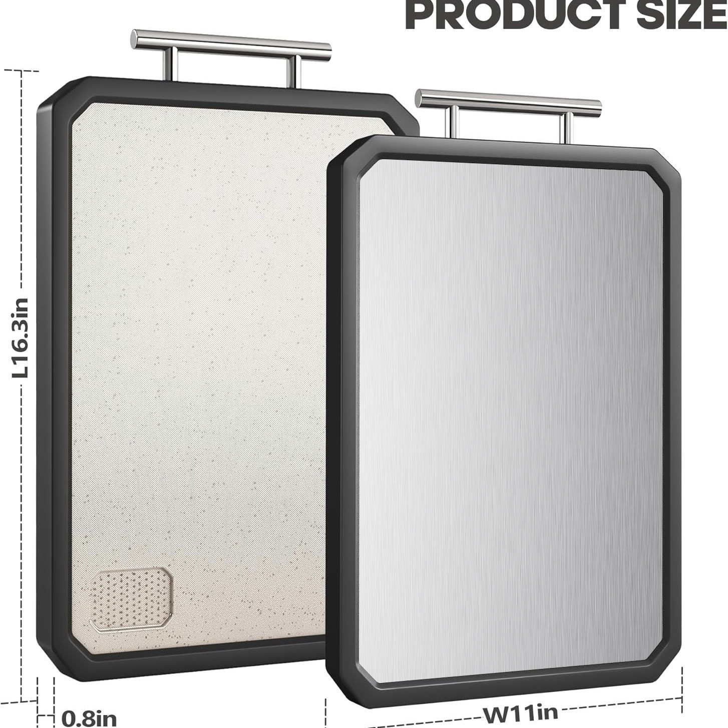 Amazon palma de trigo PP304 tablero de corte de acero inoxidable tablero de corte de verduras de acero inoxidable de grado alimenticio tablero de verduras de plástico