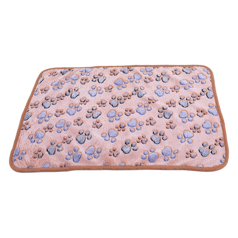Cross-border Explosions Pet Blanket Dog Blanket Cat Blanket Super Soft Warm Flannel Pet Blanket Footprint Pet Blanket