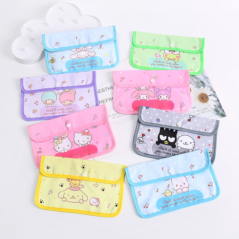 Cartoon Stacking Music Mask Storage Bag Bill Bag Carry-on Small Items Storage Bag Cosmetic Bag Mask Bag