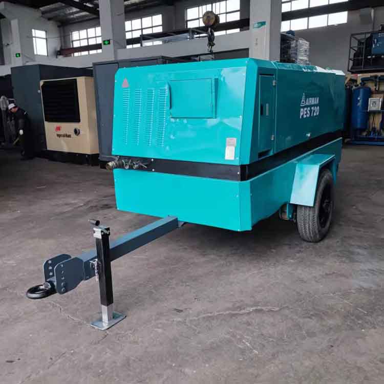 上海出租二手埃尔曼PDSG750空压机7.5KW移动柴油螺杆式空气压缩机