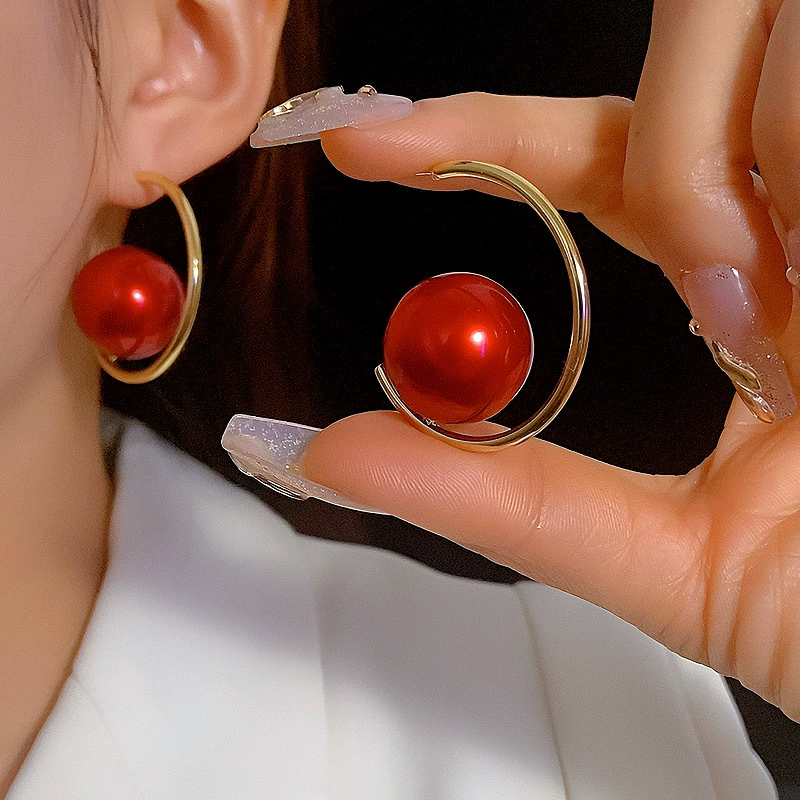 Серебряная игла, модные универсальные серьги с жемчугом, тренд сезона, высококачественный стиль
