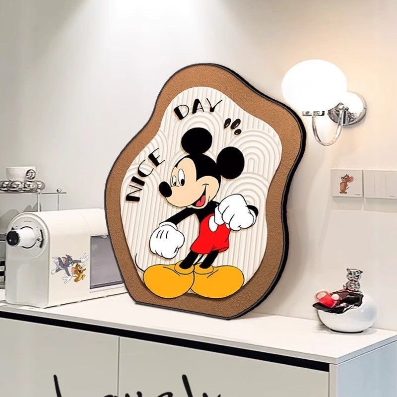 米奇摆件入户玄关柜摆台装饰画创意桌面摆放式装饰品床头柜装饰画|undefined