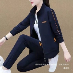 厂家直销妈妈装春秋季运动服套装女新款潮休闲中年妇女大码女
