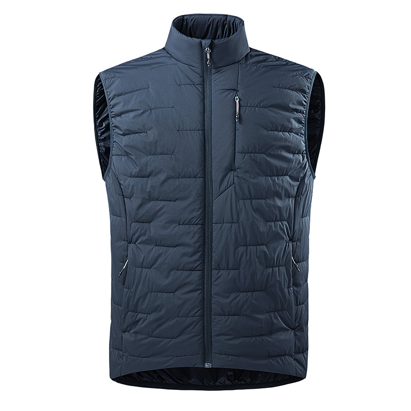 Chaleco Acolchado con Cuello Stand de Nylon Térmico y Ligero para Viajes y Ocio