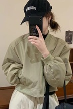 气质时尚小个子棒球服秋新款韩版显瘦设计短款百搭上衣外套女