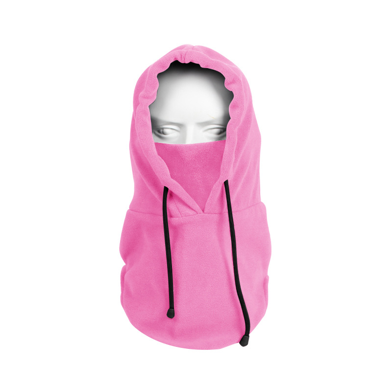 Gorro de invierno a prueba de viento, cálido, multifuncional, capucha de ciclismo engrosada, protección facial de forro polar a prueba de frío, máscara de esquí para bloquear el viento