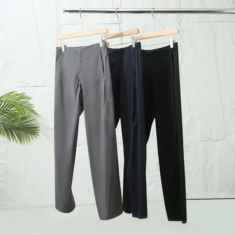 Outdoor Leisure! New Spring and Autumn Men's Quick-Dry Splash-Proof Straight-Leg Casual Pants with Seamless Design