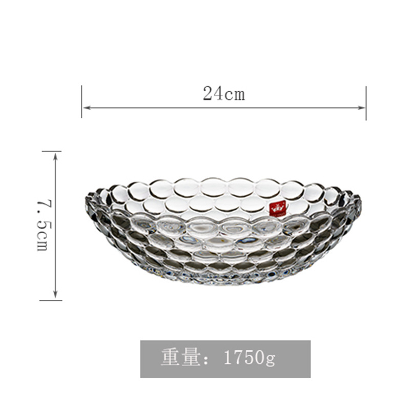 Bandeja de cristal grande de estilo nórdico para frutas y aperitivos, para uso doméstico en la sala de estar, bandeja para frutas, bandeja para dulces, bandeja creativa para frutas y verduras. image 13