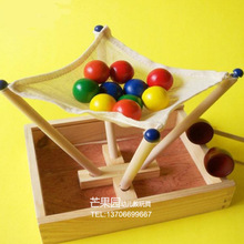 木盒抢球早教益智大赛儿童感统注意力训练幼儿手工木质教玩具套装