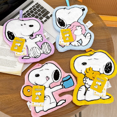 かわいいスヌーピーキッチントイレ子供用高颜値干いハンカチ雑巾吸水厚い吊り下げ式手拭きタオル