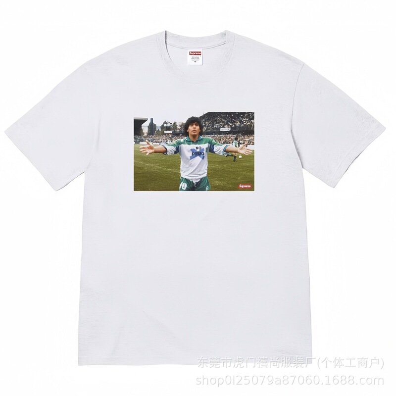 クロスボーダー25ss美潮Supreme文字プリントラウンドネック半袖男女兼用カジュアルTシャツ純綿快適|undefined