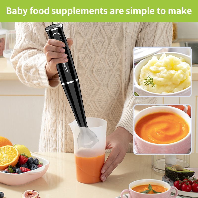 Barra de cocina transfronteriza, mezclador eléctrico de mano multifuncional, cabezal de corte de acero inoxidable, pequeño suplemento alimenticio para bebés, exprimidor image 4