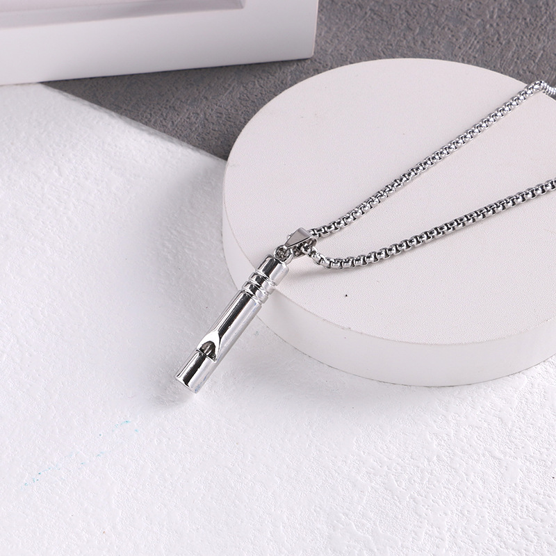 Ketting voor mannelijke trendsetters, dansende disco, fluitende hanger, hiphopketting voor mannen en vrouwen, minimalistische stijl, paar studententruiketting_voghion.com