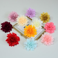 ダリアの花の卸売りの結婚祝いの花の壁の装飾の花輪の帽子に花の手作りの材料の部品の絹の花を配合します。