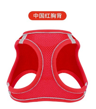 Nuevos productos transfronterizos para mascotas tipo chaleco correa para el pecho para mascotas transpirable reflectante correa para perros gato cuerda para pasear perros image 21