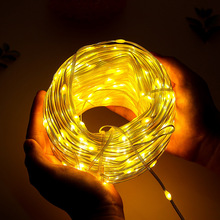 24v低压LED太阳能皮线灯串户外防水串灯工程亮化装饰灯缠树小彩灯