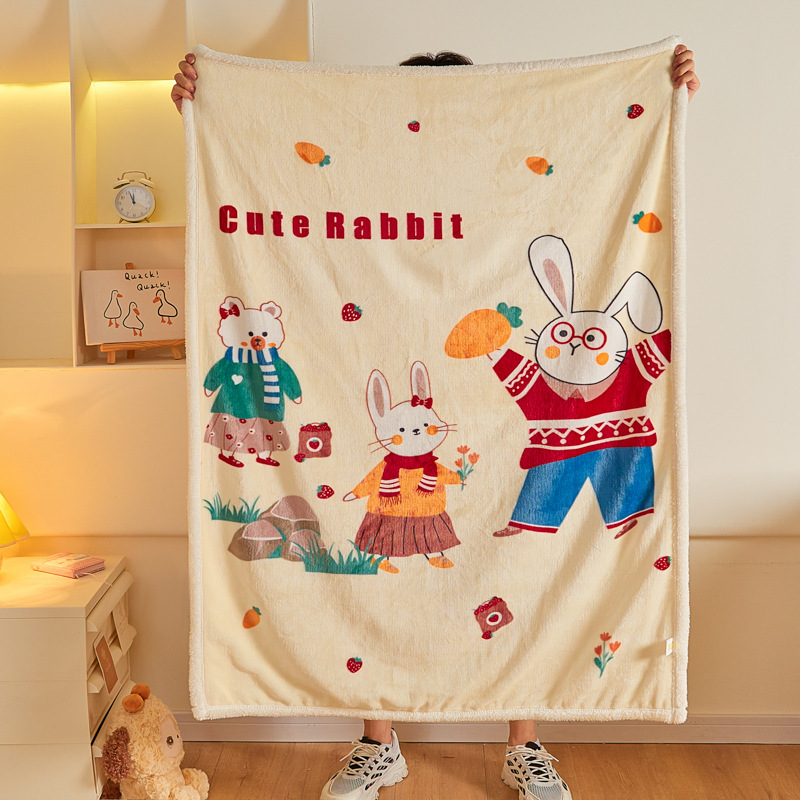 cartoon children's flannel duvet for kindergarten for baby