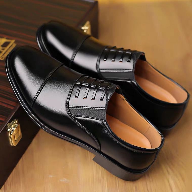 Special Sale Clearance Leather Shoes Men's Spring New Arrival Fashionable All-match Breathable Men's Leather Shoes Trendy Work Shoes All-match Single-layer Shoes