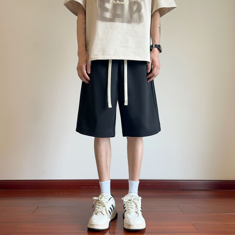 Pantalones cortos para hombres de verano delgados 2024 nuevos pantalones casuales de cinco puntos de moda pantalones deportivos de piernas largas sueltos para hombres