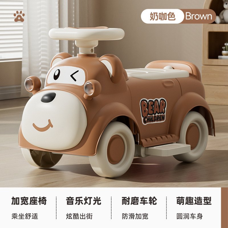 新型の子供は車をねじって、赤ちゃんは滑る車を滑って1-3歳の男の子と女の子は子供のバランスの滑車を横転することを防ぎます。|undefined