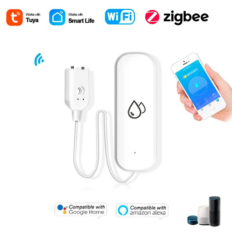 Foreign trade cross-border tuya Tuya ZigBee water leakage sensor household overflow and water immersion detector APP alarm