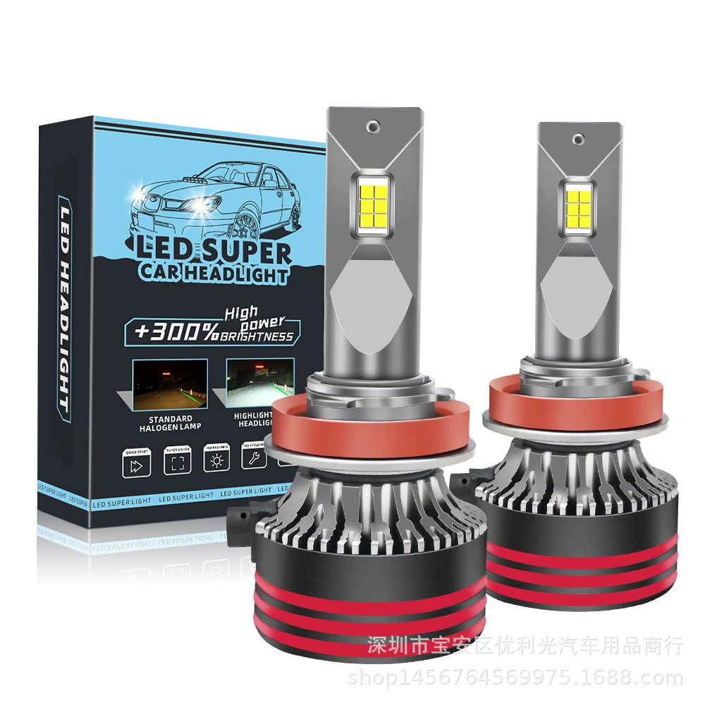 Новые Автомобильные светодиодные фары M8 супер яркие конденсаторные фары H7H4H11 9005 Дальний и Ближний луч светодиодные фары Автомобильный свет