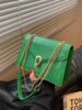 One-shoulder bag, chain, shoulder bag, lock, phone bag, small bag, western style, Korean style, crocodile print, 2023