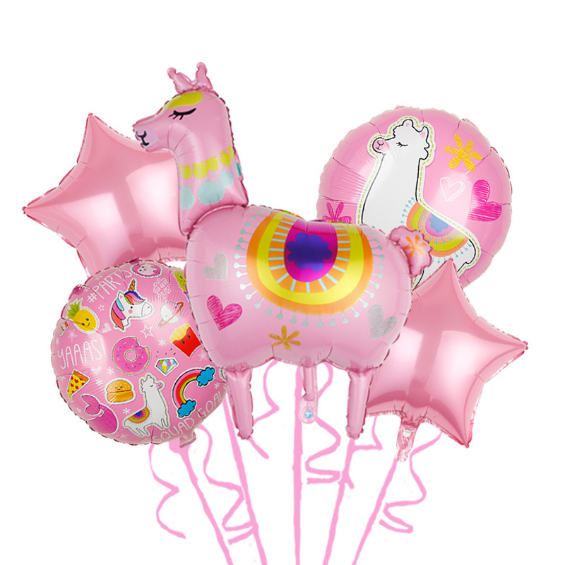 Alpaca Aluminum Film Party Balloons display picture 1