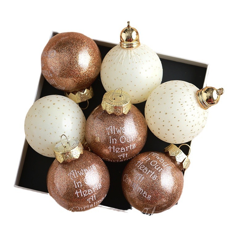 Bolas de decoración de árbol de Navidad vino de champán rojo bronce bolas de color bolas de ventanas de decoración de Navidad colgante