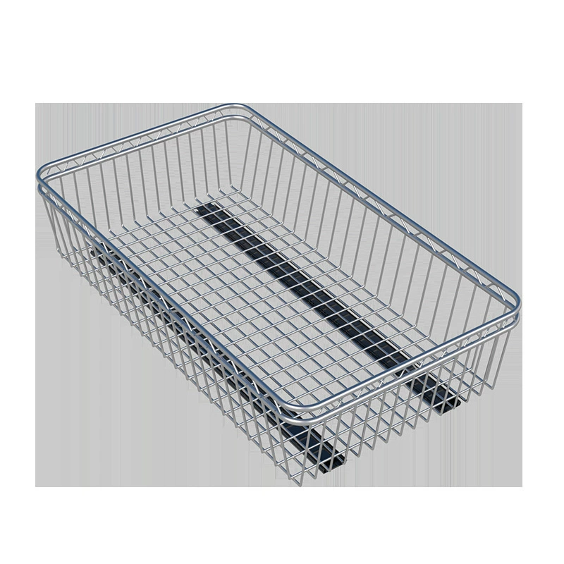 Magnetic stainless steel cabinet slide rail pull basket transformation DIY vegetable dish pull basket rack push-pull seasoning