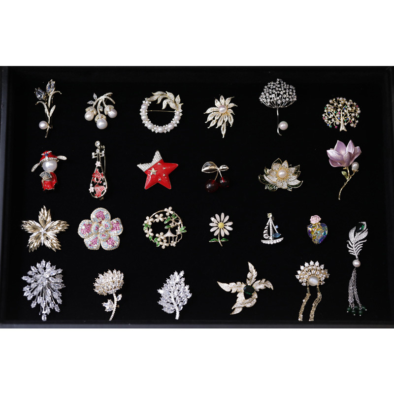 Xiliang Feizi Genuine New Fashion Elegant Brooch Chinese Style Elegant Magnolia Brooch Enamel Pearl Corsage