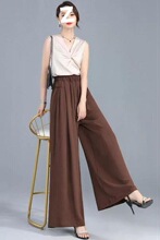 女士阔腿裤春夏季新款高腰时尚显瘦直筒裤新中式垂感宽松洋气裙裤