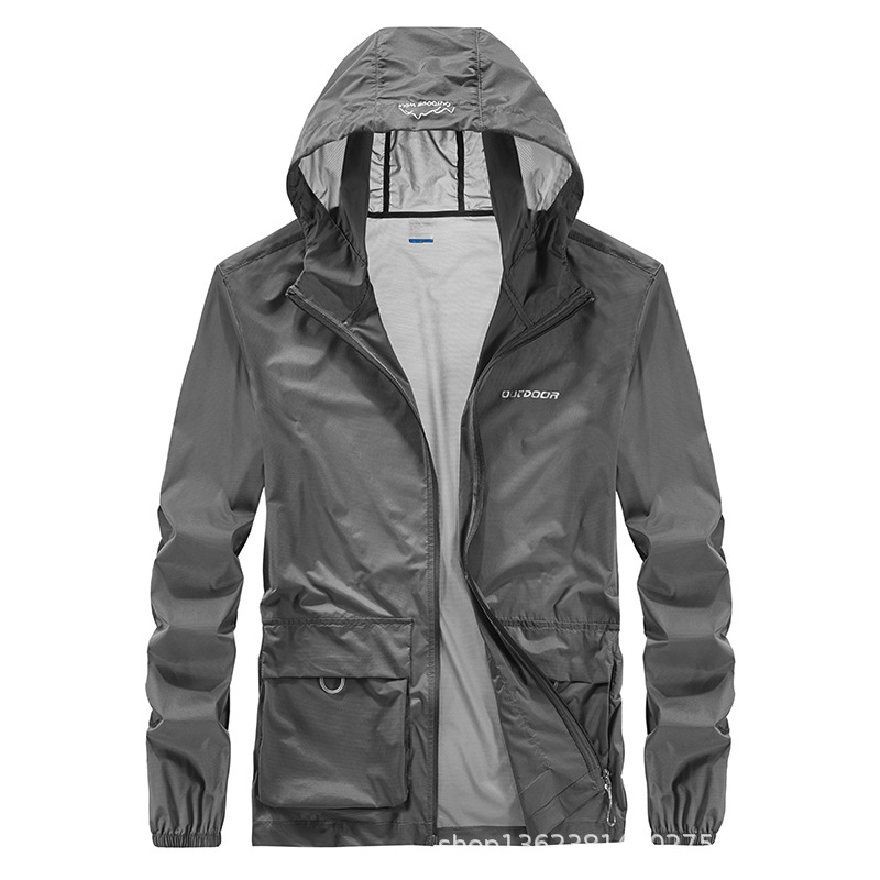 Summer Skin Clothing for Men, Ultra-thin, Breathable, Waterproof, Quick-drying, Ice Silk Fishing Clothing, Anti-uv Outdoor Travel Sun Protection Clothing