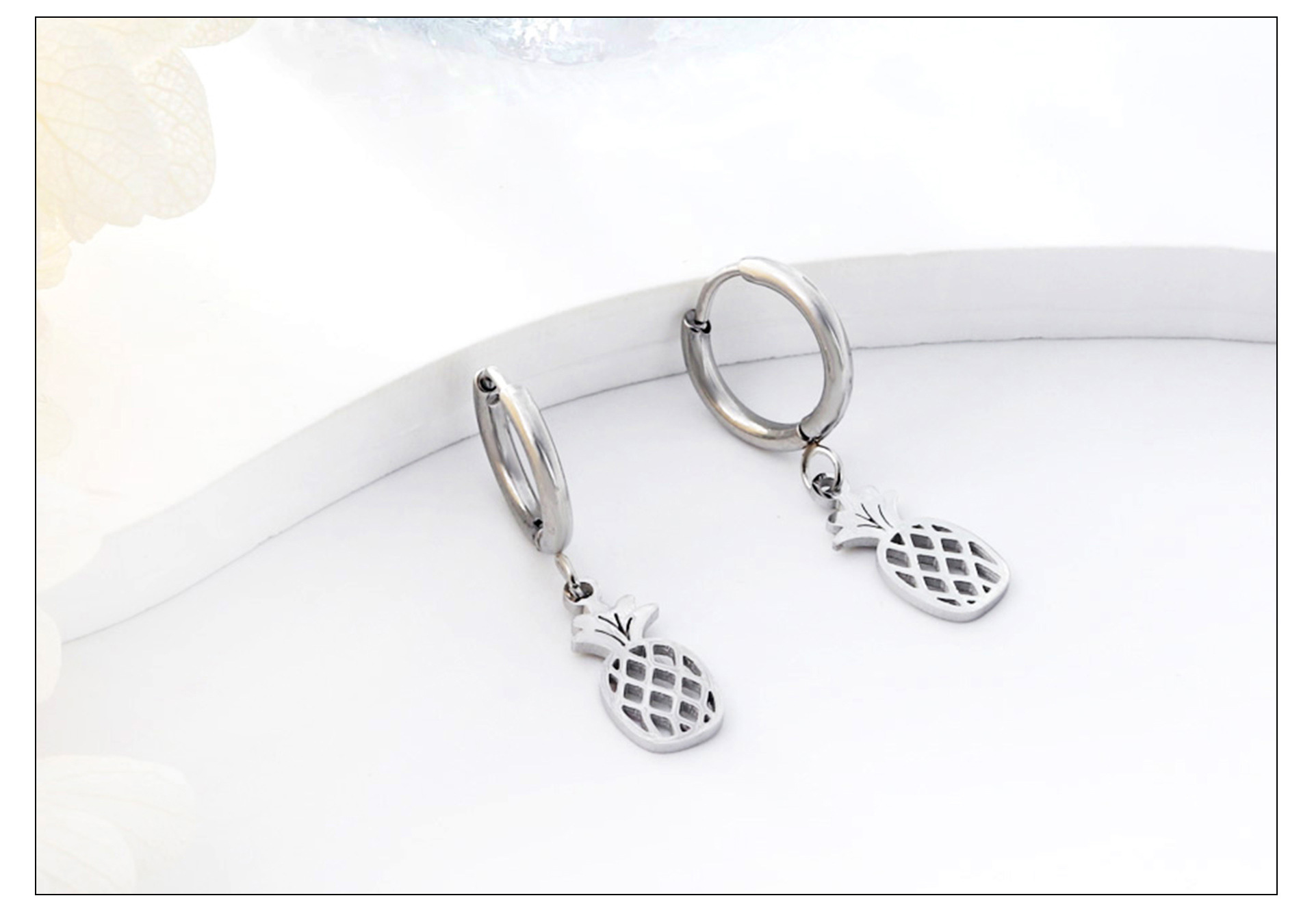 Sweet, Simple Style Style 1 Pair Sweet Simple Style Fruit Stainless Steel Fruit Plating Drop Earrings