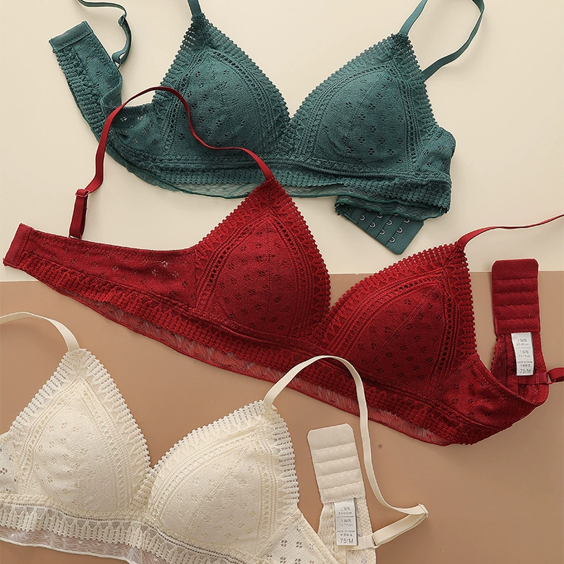 Французское жаккардово кружевное кружево Сексуальное нижнее белье удобно без стальных кругов