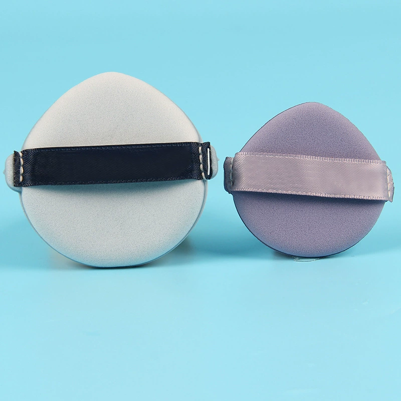 Makeup Sponge Puff, Organic Foundation Applicator, Teardrop 13 mm with Strap Handle