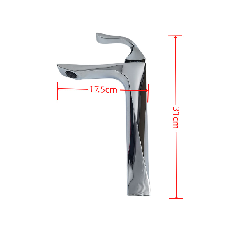 Foreign trade high-end twisted dough mixed water basin faucet with high zinc alloy cold and hot bathroom under-counter washbasin faucet undefined