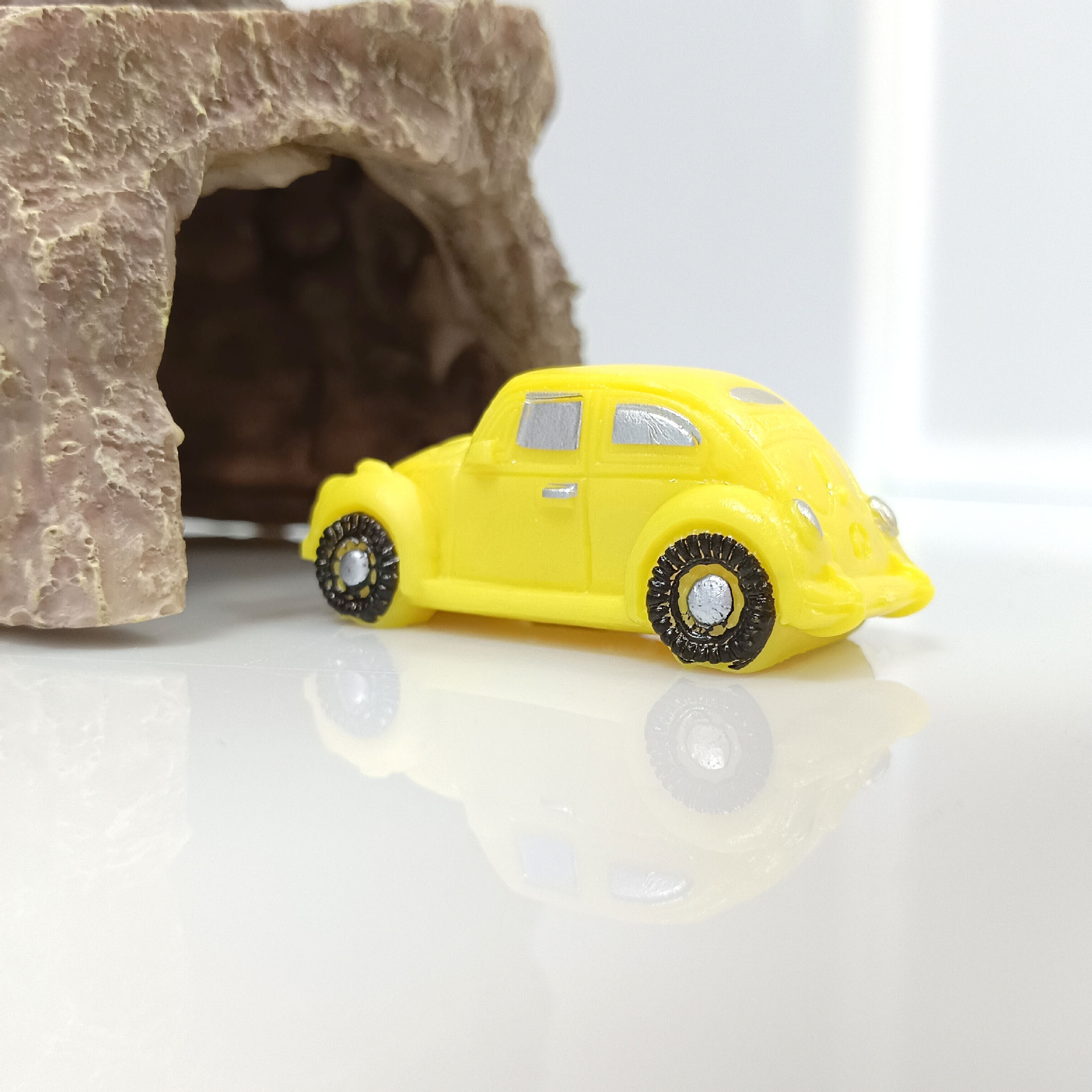 Decoración de pecera, decoración de acuario, mini simulación, coche, avión, motocicleta, coche antiguo, autobús, escarabajo