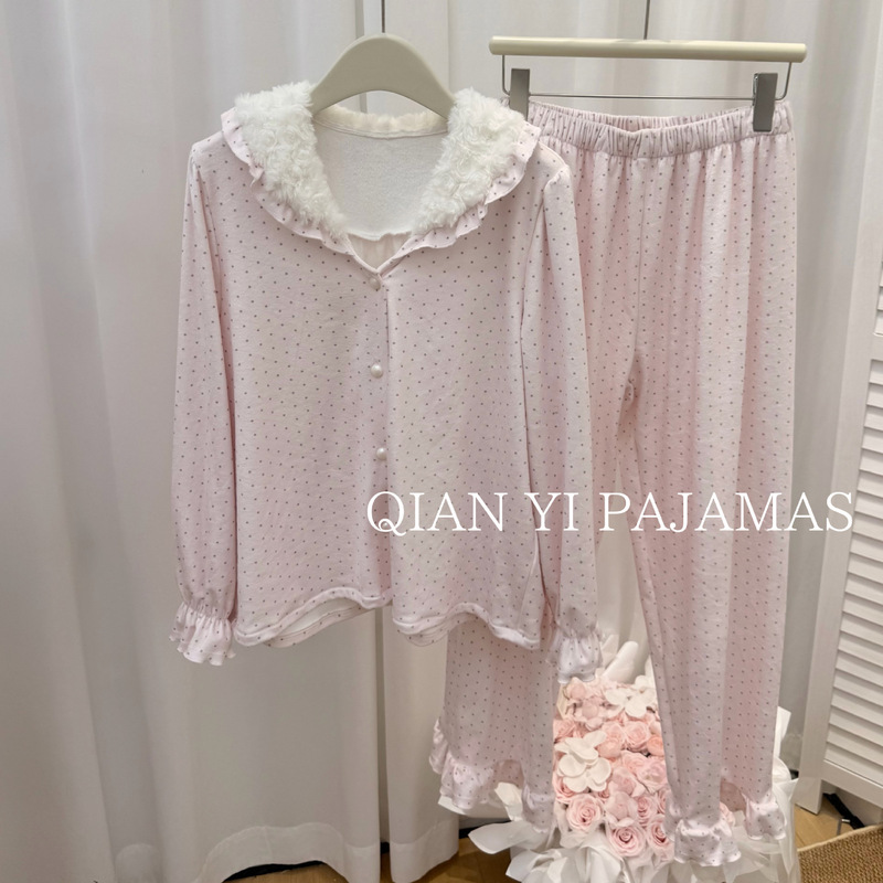 【Qingxuedi】2026 Autumn/Winter New Island Velvet Pajamas, Sweet Velvet Style, Warm, Trendy, and Popular Home Wear 【Qingxuedi】2026 Autumn/Winter New Island Velvet Pajamas, Sweet Velvet Style, Warm, Trendy, and Popular Home Wear