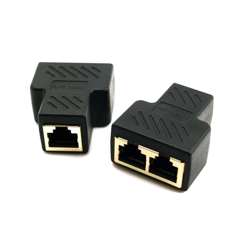Расширитель кабеля сети CAT6 RJ45 с тремя направлениями - тройной усилитель сети из одного узла и двух поворотных соединителей
