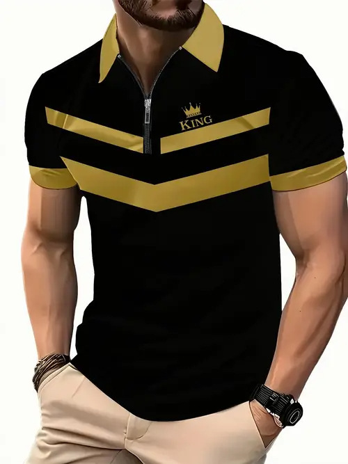 Transfronterizo 2025 nuevo estilo Amazon tendencia de la moda europea y americana casual todo-fósforo botón de manga corta camisa POLO impresión 3D