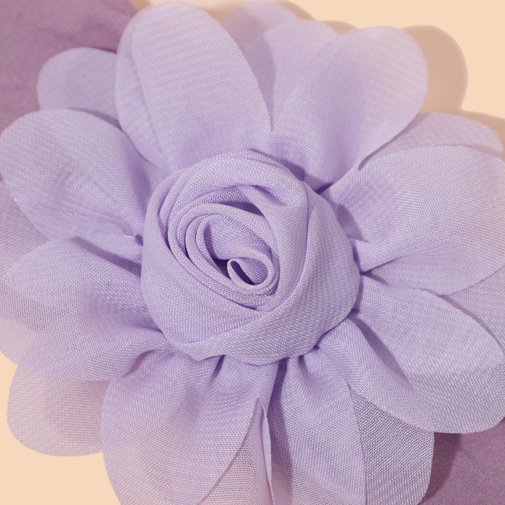 Sweet Simple Style Flower Polyester Hair Band display picture 4