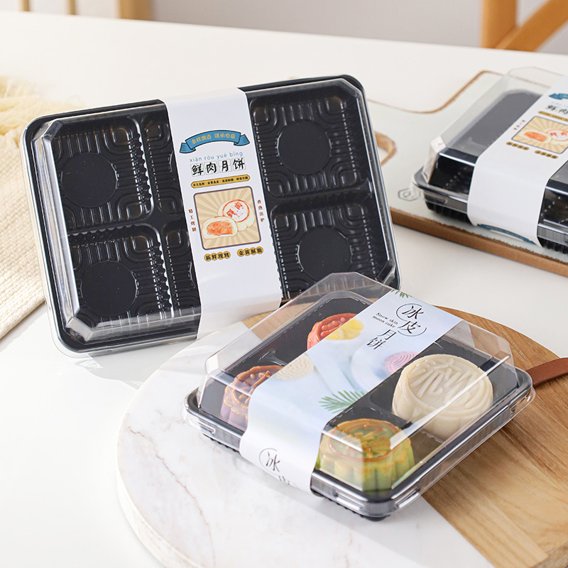 大号6粒月饼包装盒现货雪媚娘鲜肉月饼冰皮月饼蛋黄酥打包盒批发