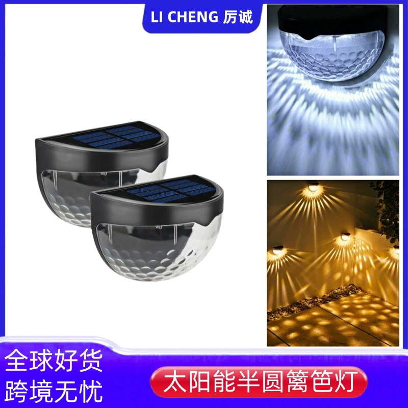 Солнечная 6LED полукруглая лампа для забора открытый свет и тень ночник садовый светильник Настенный светильник ступенька лестничная лампа