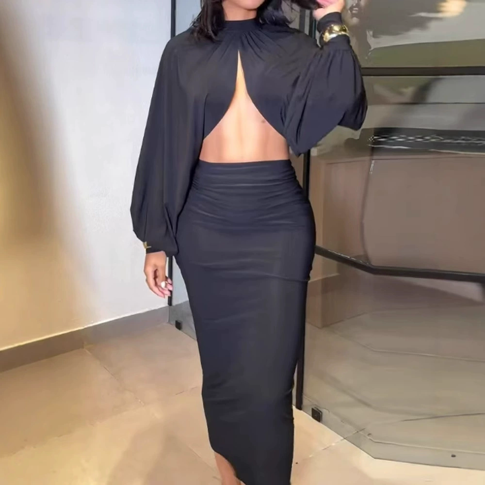 25 спот независимых станций Amazon трансграничные горячие распродажи весной и летом новые сплошные сексуальные платья с круглым вырезом