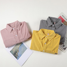 小清新衬衫长袖男生文艺潮流时尚帅气开衫春秋季百搭休闲衬衣外套