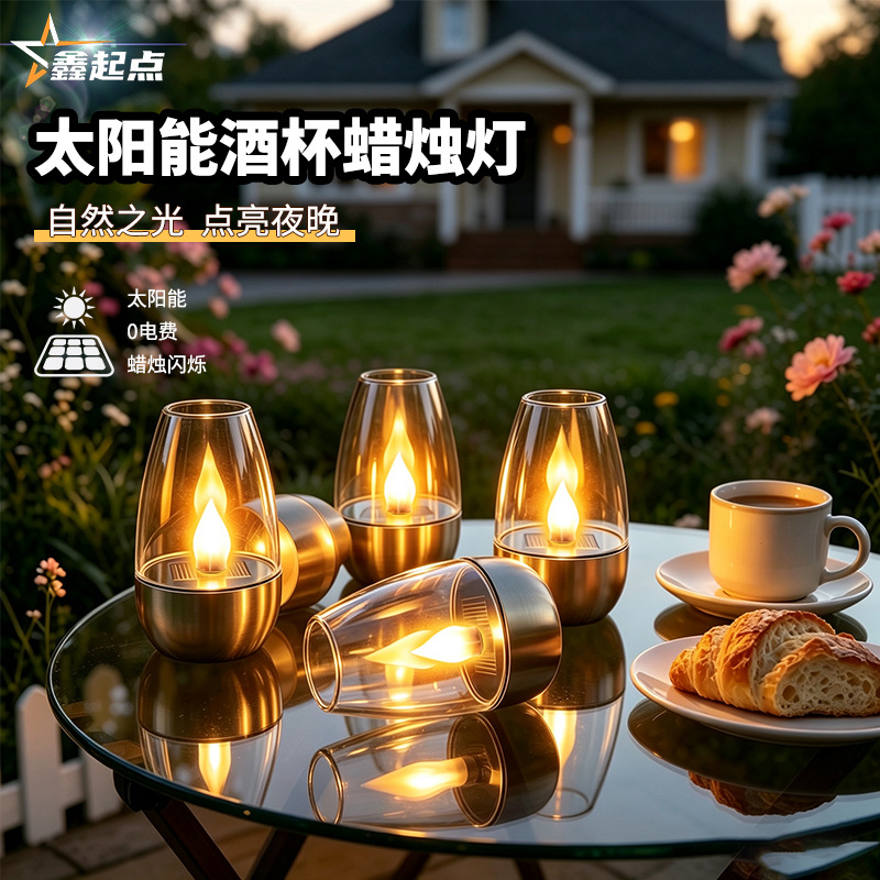 realistic travel waterproof candle solar-powered for gazebo