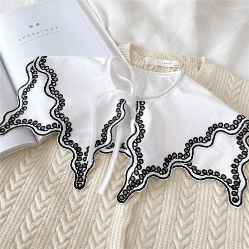 New fake collar women's Korean solid color women's shirt collar decoration spring, autumn and summer hollow shoulder shirt collar