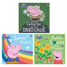 小猪平装大开本绘本3册英文原版儿童图画书Peppa George and the